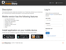 Tablet Screenshot of privatediary.net